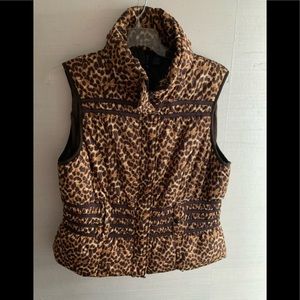 Animal Print Puffy Vest Size 2X